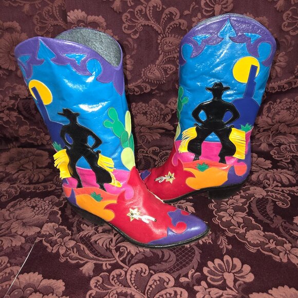 The Night Rider Cowboy Boots by Jackalope Women's Size 8.5 M - Picture 1 of 9